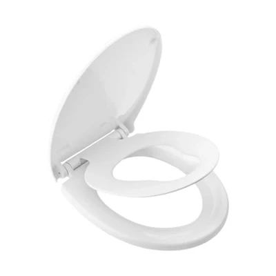Image of Ibergrif M41002 2 O Shape Family Toilet Seat with Child Built in, Soft Close Seat, Removable Potty Training for Toddler Release Quick Clean &amp; Top Fix