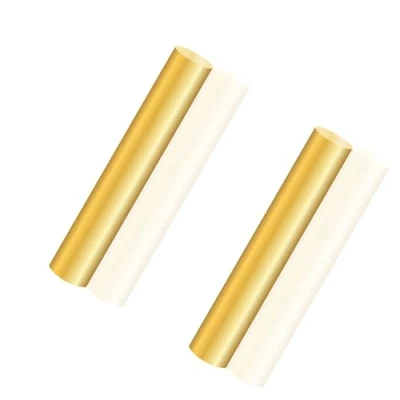 Image of LAVMHAB Round Brass Rod 10mm x 100mm, Solid Shaft Rods Bars for DIY Craft (2 Pcs)