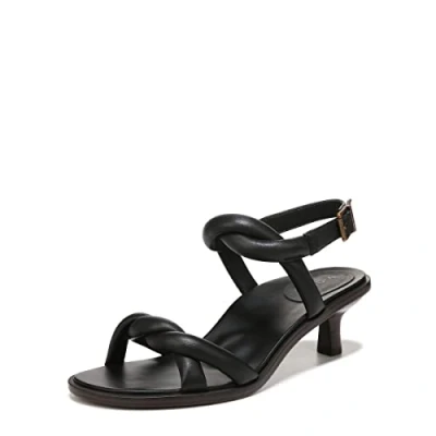 Image of Vionic Women&#039;s Angelica Heeled Sandal, Black Leather, 4 UK