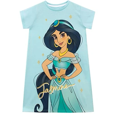Image of Disney Girls Aladdin Nightdress Jasmine Blue Age 6 to 7 Years