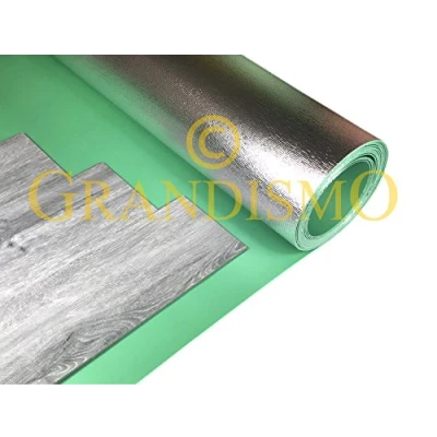 Image of Grandismo 10m2 Roll LVT Underlay Underlayment Vinyl Flooring Also Works for Wood &amp; Laminate/Click Systems Damp Proof Membrane Installed