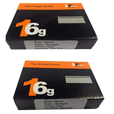 Image of Mixed Handy Packs Quantity 1000 Brad/Nails16 Gauge STRAIGT for Paslode, Dewalt (25mm + 32mm Straight 16 Gauge)