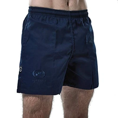 Image of Optimum Men&#039;s Auckland Rugby Shorts With Internal Drawstring &amp; Pockets, Ideal for Gym, Training, Outdoor Activities Workouts, Running, Cycling, and Marathons 36 Inches, Navy