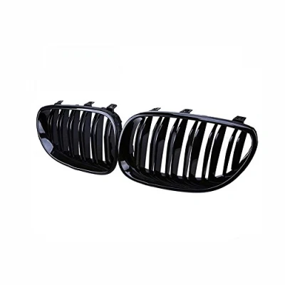 Image of Front Kidney Grill Grilles, Glossy Black, Double Wire,E60 E61
