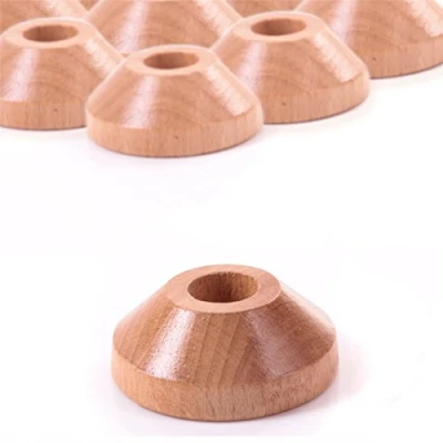 Image of 10x Solid Oak Pipe Collars Radiator Cover Ring for Surround Finish