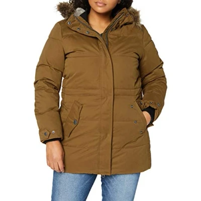 Image of G.I.G.A. DX Women&#039;s Ventoso WMN Quilted PRK C Casual Functional Parka in Down Look with Hood, Bronze, 40