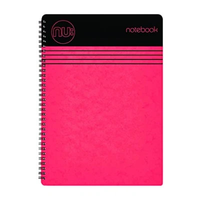 Image of NU: Notebooks Craze Cloud Range A5 Red Notebook Wirebound Stationery Ruled Notepad 110 Pages
