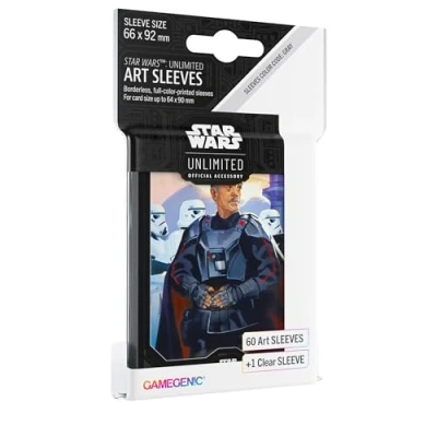 Image of Star Wars Unlimited Moff Gideon Art Sleeves Officially Licensed Pack of 60 and 1 Clear Sleeve, Optimised Size for Other TCG LCG Games, Made by Gamegenic