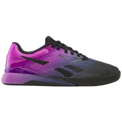 Image of Reebok NANO X5 Training shoe, Women&#039;s, Size: 3, Black/twilight purple/purple rave shoes