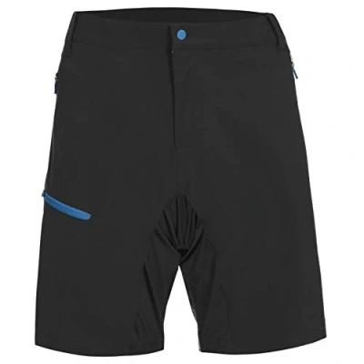 Image of Trespass Malaki, Black, XXL, Quick Dry Antibacterial Cycling Shorts with Removable Inner Pants for Men, XX Large / 2X 2XL, Black