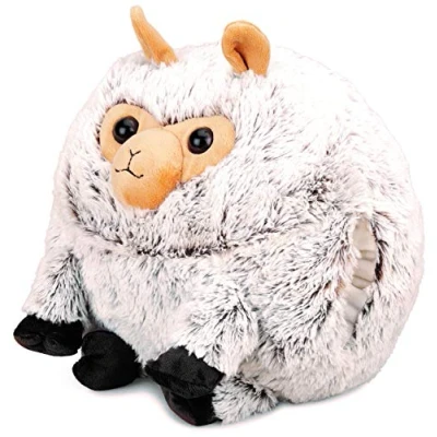 Image of COZY NOXXIEZ Plush Hand Warmer Toys Farm Animals Childrens Cute Pillows, Fluffy Soft Plushies, Reusable Animal Cushion Presents for Girls, Boys, Babies (Alpaca)