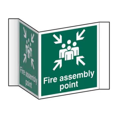 Image of Spectrum Industrial Fire Assembly Point (Projection Sign) RPVC (200mm Face)