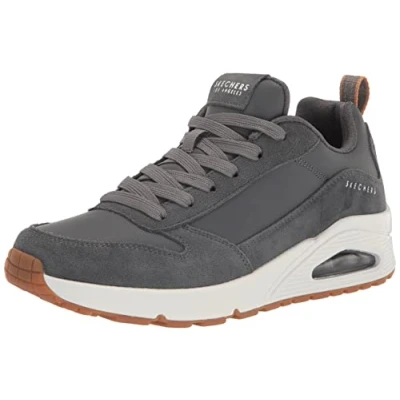 Image of Skechers Men&#039;s Uno Stacre Sneaker, Gray, 7.5 UK
