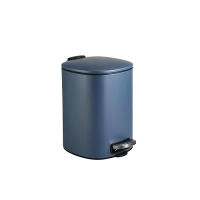 Image of Blue Canyon Santorini Lid Pedal Bin Modern and Stylish Trash Can 3L For Kitchen, Bathroom, Bedroom, Office Anti Fingerprint Outer Finish Stainless Steel Square Waste Ice B;ue