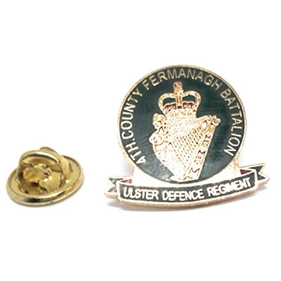 Image of 4th county Fermanagh battalion ulster defence regiment lapel pin badge