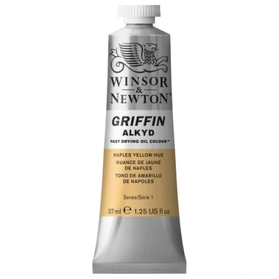 Image of Winsor &amp; Newton Griffin 37ml Alkyd Fast Drying Oil Colour Tube Naples Yellow Hue