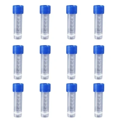 Image of QUUPYSTORE 24Pcs 5ml Plastic Test Tubes with Screw Caps Small Bottle Vial Storage Container Graduated Sample Bottles for Lab
