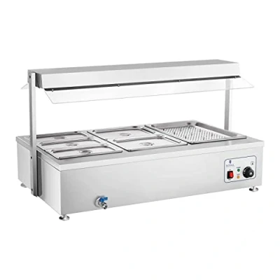 Image of Royal Catering Bain Marie 6 gn with meat attachment and drain tap Food warmer