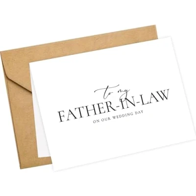 Image of LADY&amp;HOME to My Father in law on Wedding Day Card,Wedding Card of Bride or Groom,Thank (A1:Father law)