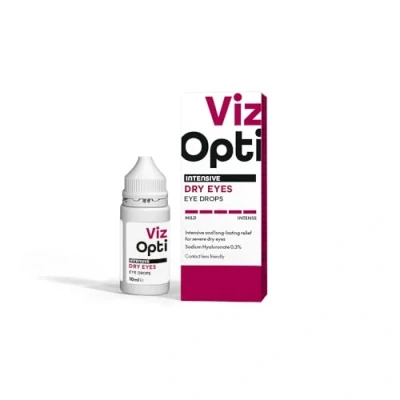 Image of Vizopti Intensive Dry Eyes Eye Drops Preserved Advanced Relief for Severe Contact Lens Friendly Sodium Hyaluronate 0.3% Long Lasting Hydration &amp; Moisturization