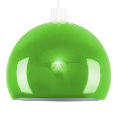 Image of MiniSun Modern Mini Retro Gloss Green Metal Arco Style Dome Ceiling Pendant Light Shade