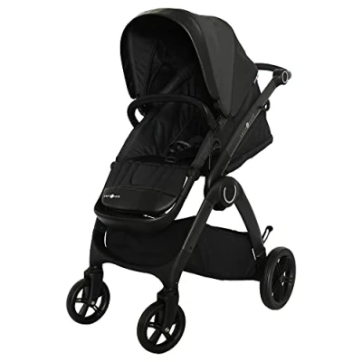 Image of Cozy N Safe Pushchair 0 15kg Rugged Stroller, Parent and World Facing Car seat Compatible, from Birth to 3 Years, UPF 50 Hood, Rain Cover