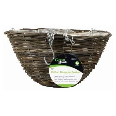 Image of Rattan Hanging Basket 30cm By Green Blade