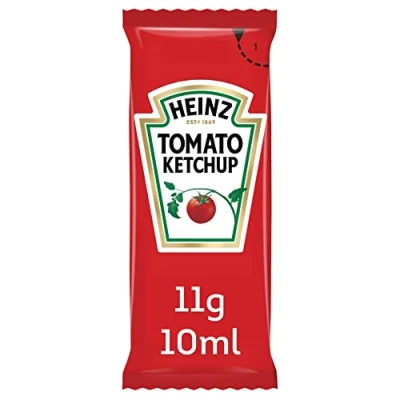 Image of Heinz Tomato Ketchup, 10 ml (Pack of 200)