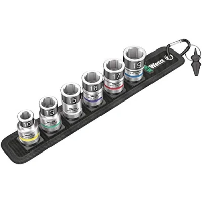 Image of Wera Belt C 1 Zyklop holding function socket set, 1/2&quot; drive, 7pc , 05003995001