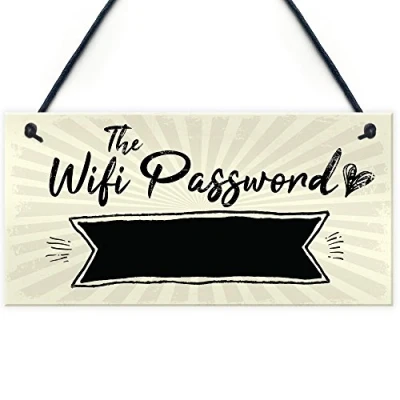 Image of RED OCEAN The Wifi Password Chalkboard Home Decor Gift Hanging Plaque Internet Sign FRIEND