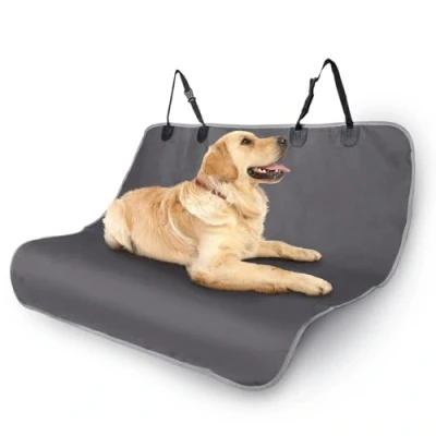 Image of Nobleza Dog Car Seat Cover, No Skirt Design Waterproof Nonslip Cover for Dogs, Durable Scratch Proof Boot Liner Protector, Covers Universal Cars Back Seats, 140 * 110CM, Grey