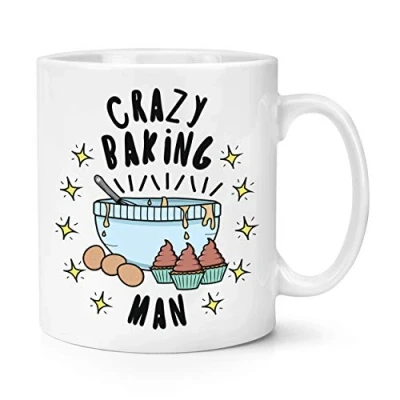 Image of Crazy Baking Man Stars 10oz Mug Cup