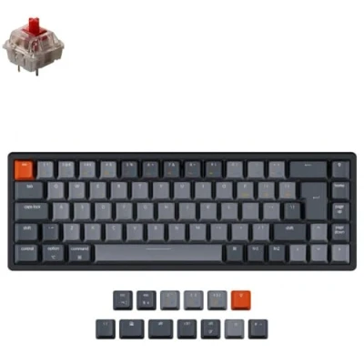 Image of UK Keychron K6 Bluetooth RGB Backlit Hot Swap Linear Switches Aluminium Mac/PC 65% Keyboard