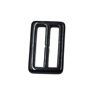 Image of Anjing Rectangle Girdle Buckle Clothes Coats Buttons Plastic Slide Triglide Slides Webbing Embellishment 35mm Black