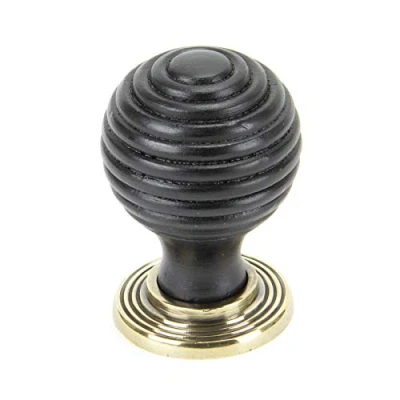 Image of From the Anvil Ebony and AB Beehive Cabinet Knob 35mm