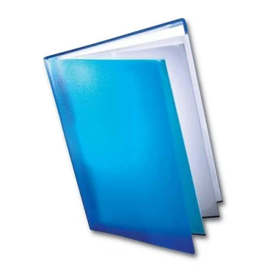 Image of Westfolio Course Book Adjustable Capacity Blue A3, File Holder, Presentation Display Wallet, Paper, Document, Poly Clear Sleeves