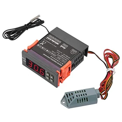 Image of 220V Digital Air Humidity Control Controller WithTemperature Sensor Probe With Cable SVWL 8040 Range 1% 99%RH HM 40 Type