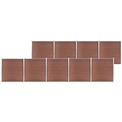 Image of vidaXL Garden Fence WPC 1564x186 cm Brown