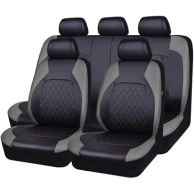 Image of Car Seat Set Suitable for Ford Tourneo Connect/Tourneo Connect/Grand V408/Tourneo Courier B460/Transit Leather Cover Sets Comfortable Genuine Accessories,C/Gris