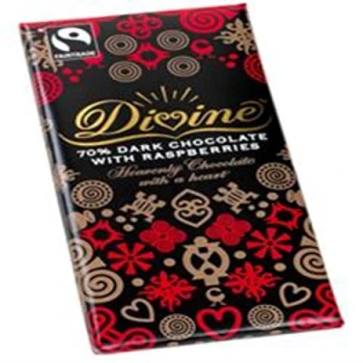 Image of Divine Dark Chocolate with Raspberry 100g