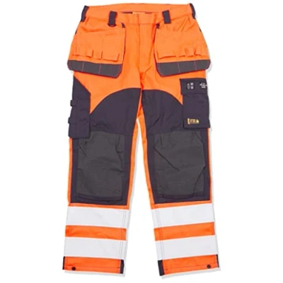 Image of Blaklader 158915135389D96 Multinorm Inhärent Work Trousers, High Vis Orange/Navy, Size D96