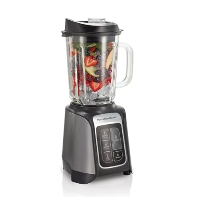 Image of Hamilton Beach PowerMax Professional Performance Blender for Shakes and Smoothies, Puree Ice Crush, 48oz BPA Free Glass Jar, 1680 Watts, Stainless Steel Blades (58600)