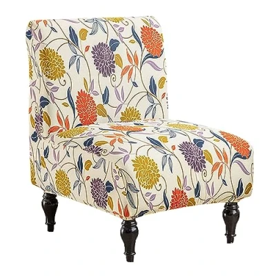 Image of JHLD Stretch Armless Accent Chair Covers, Spandex Slipcovers Printed Soft With Elastic Bottom Non Slip Armchair Covers For Living Room U 1 Piece