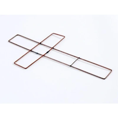 Image of 10 x Flat Wire Frame Crosses for Christmas Floristry Wreath Making 18 Inch