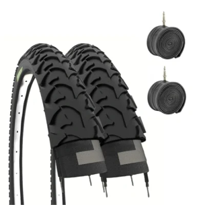 Image of 2 + Chambers Black Tyres for Mountain Bike 12 1/2 x 1.75 1/4 (47 203)
