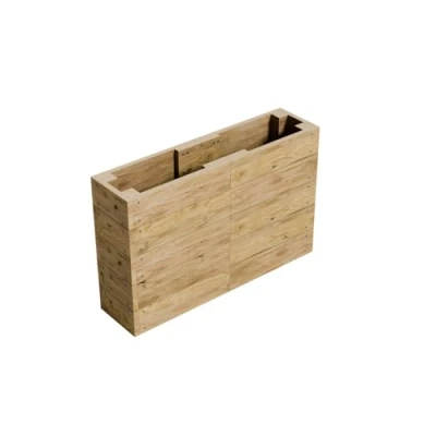 Image of Gro Garden Products Wooden Raised Bed 30cm L x 120cm W 76cm H Large Planters for Vegetables, Herbs, or Flowers Trough Planter Box with FSC Tanalised Timber
