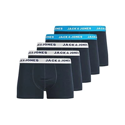 Image of JACK &amp; JONES JACHuey Men&#039;s Boxer Shorts, Pack of 5 Blue M