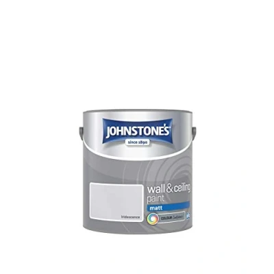 Image of Johnstone&#039;s Wall &amp; Ceiling Paint Iridescence Matt Finish Emulsion Fantastic Coverage Easy to Apply Dry in 1 2 Hours 12m2 per Litre 2.5L, Pack of