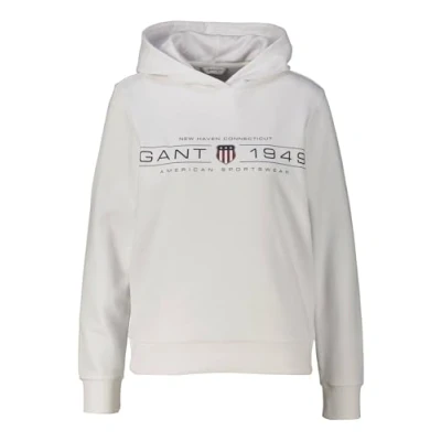 Image of GANT Shield Hoodie Sweatshirt, Women&#039;s, Size: Large, White