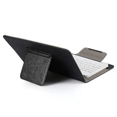 Image of 7 inch Universal Tablet Bluetooth Keyboard with Flip Protective Case, Waterproof PU Leather Case Phone Stand USB Rechargeable Wireless Keyboard, Plug And Play